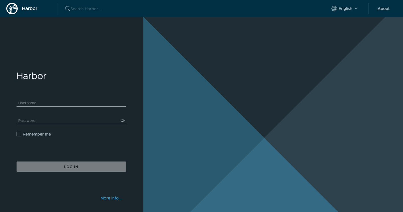 Harbor Login Page Harbor Login Page