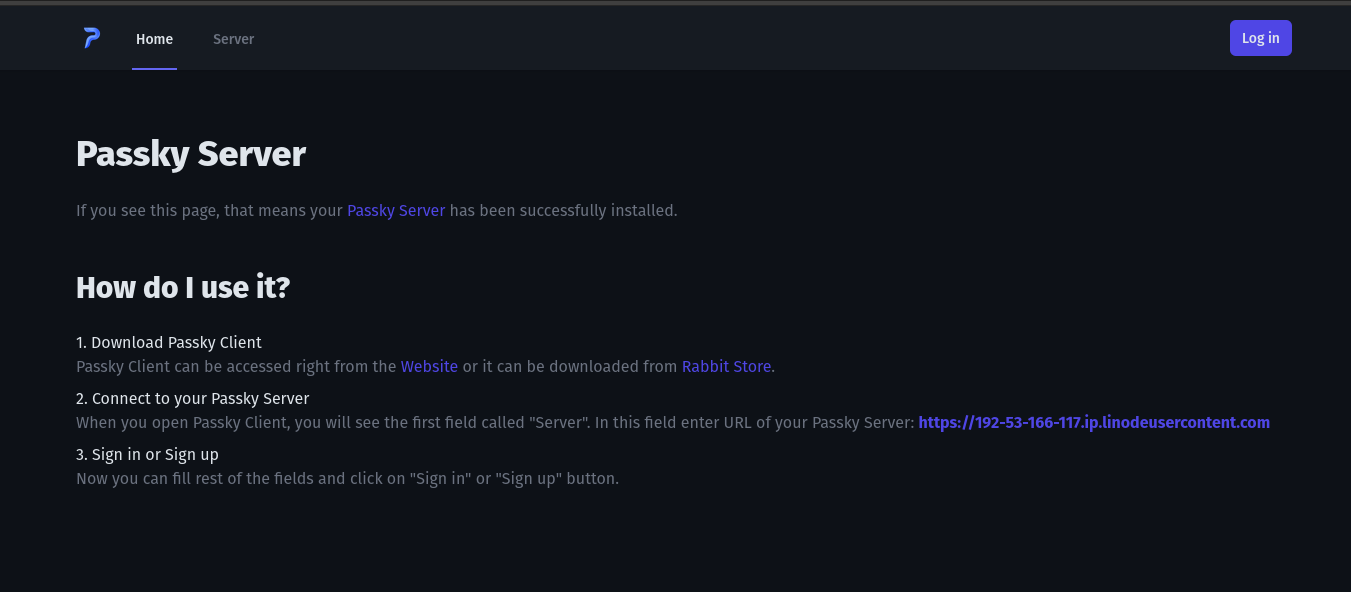 Screenshot of Passky front page Screenshot of Passky front page